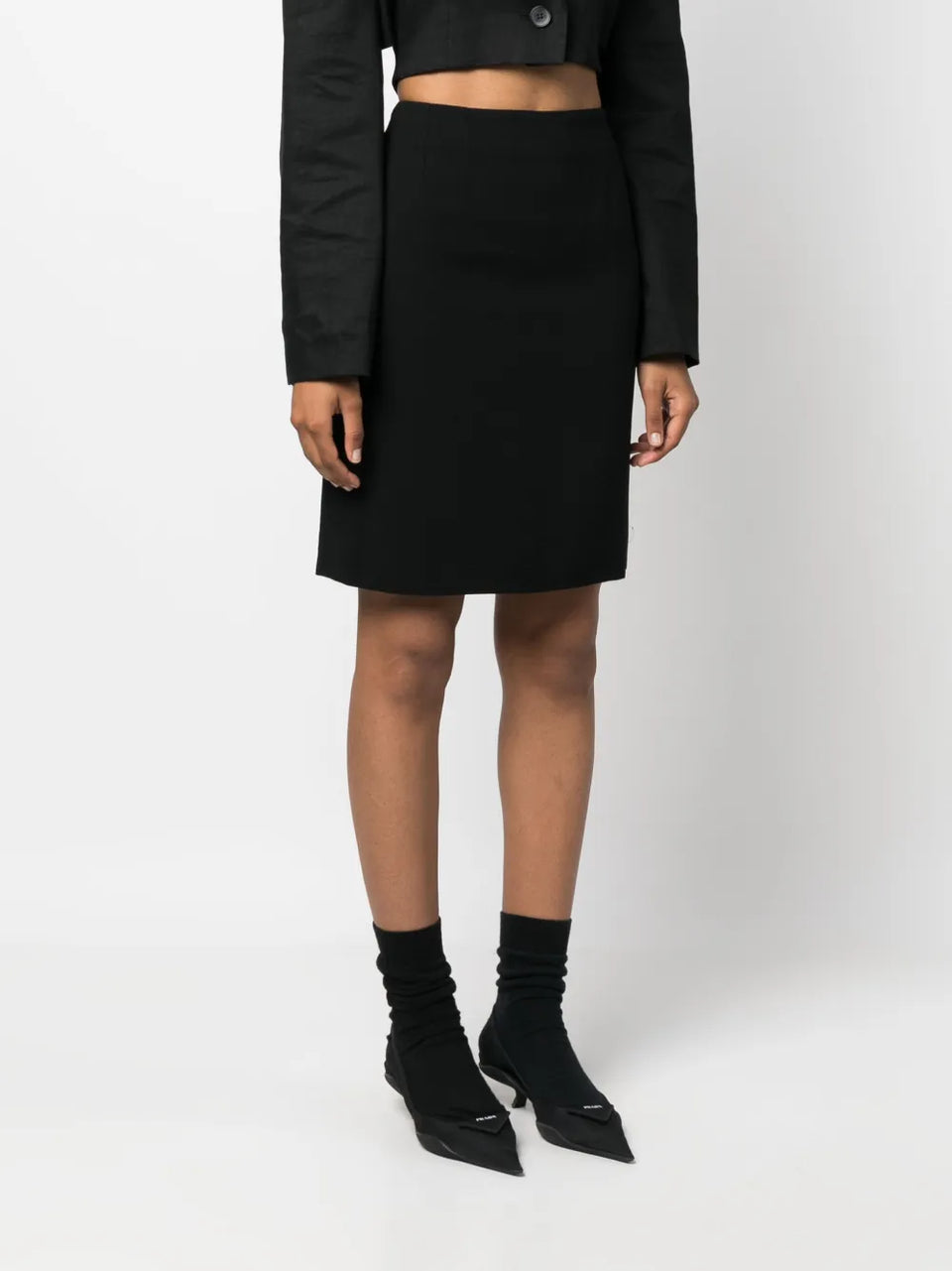 2000s pencil wool skirt