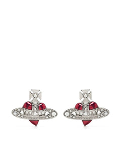 New Diamante Heart stud earrings