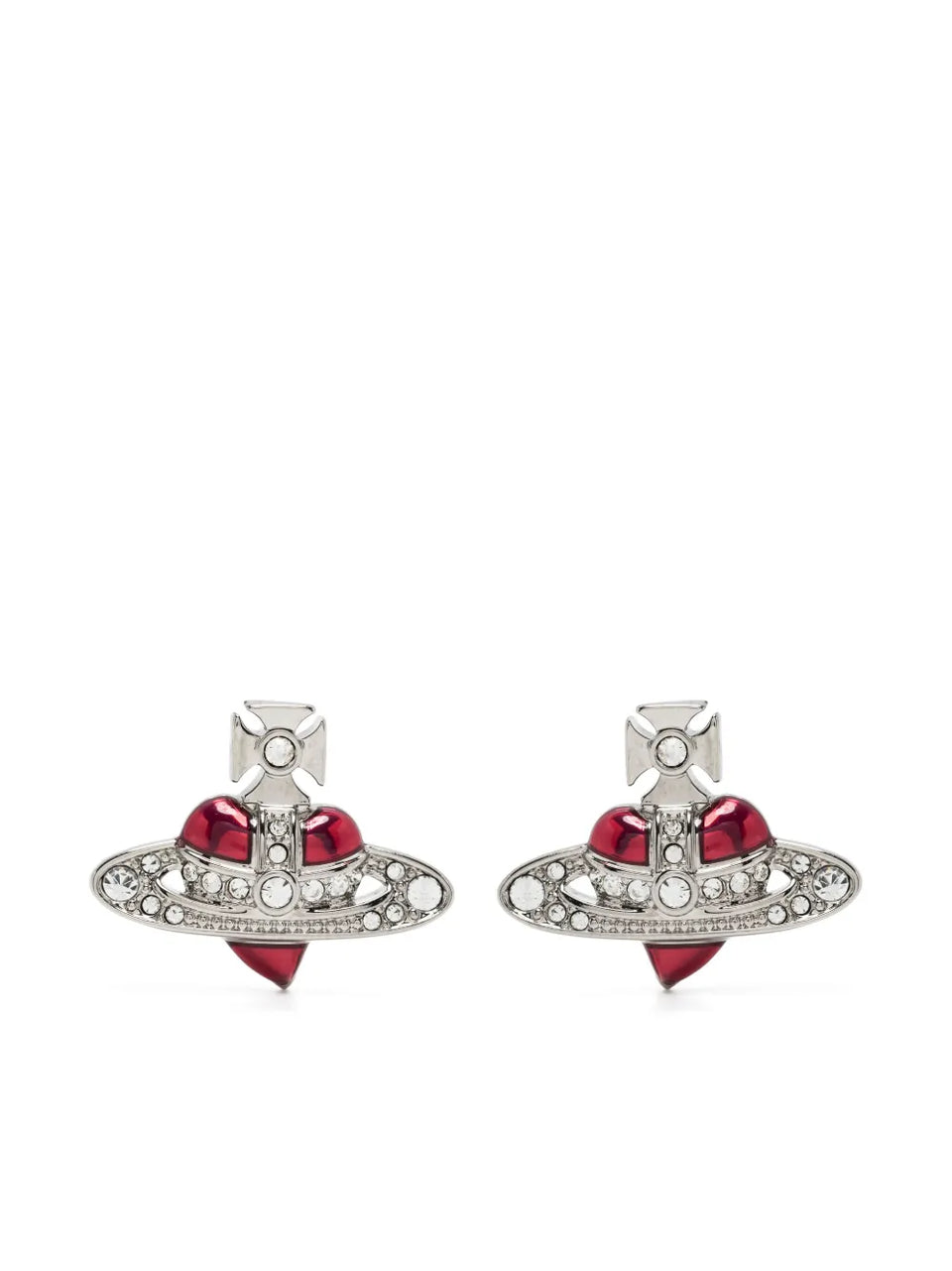 New Diamante Heart stud earrings
