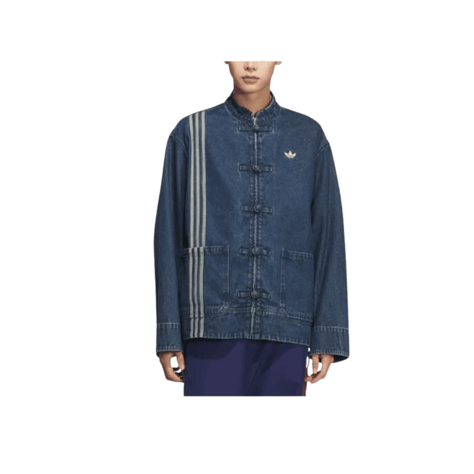 adidas CTT Oversized Chinese Track Top 3.0 Jacket Medium Blue Denim