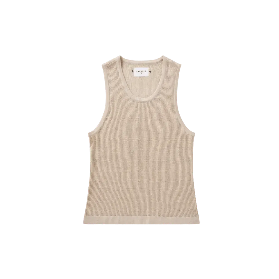 Young LA Crochet Tanks Tan