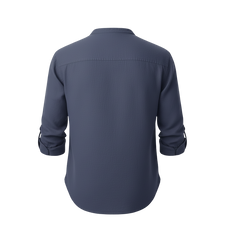 CAPRI LINEN SUMMER SHIRT NAVY BLUE