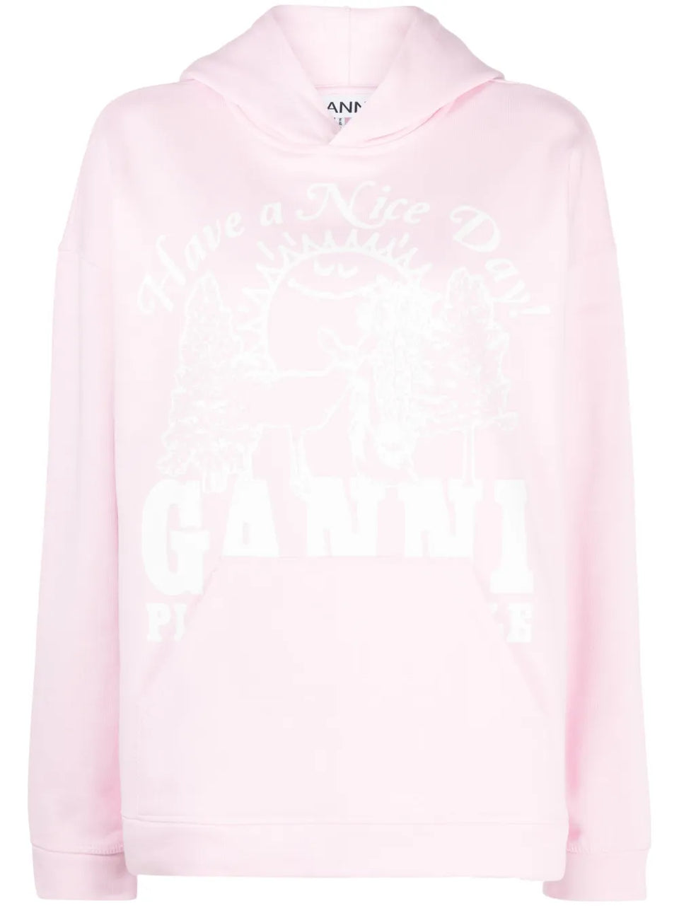 logo-print organic cotton Hoodie