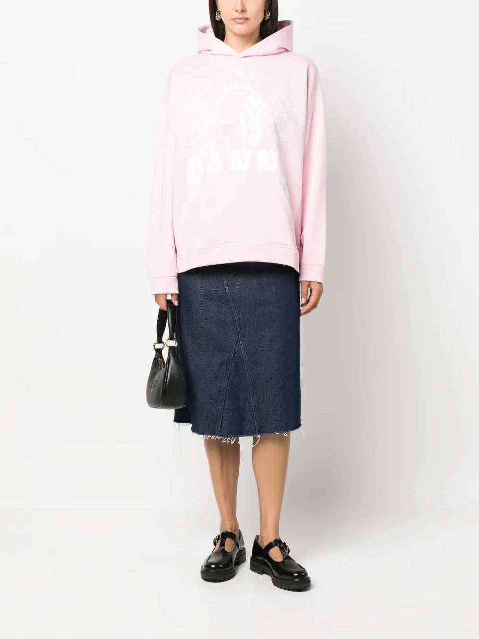 logo-print organic cotton Hoodie