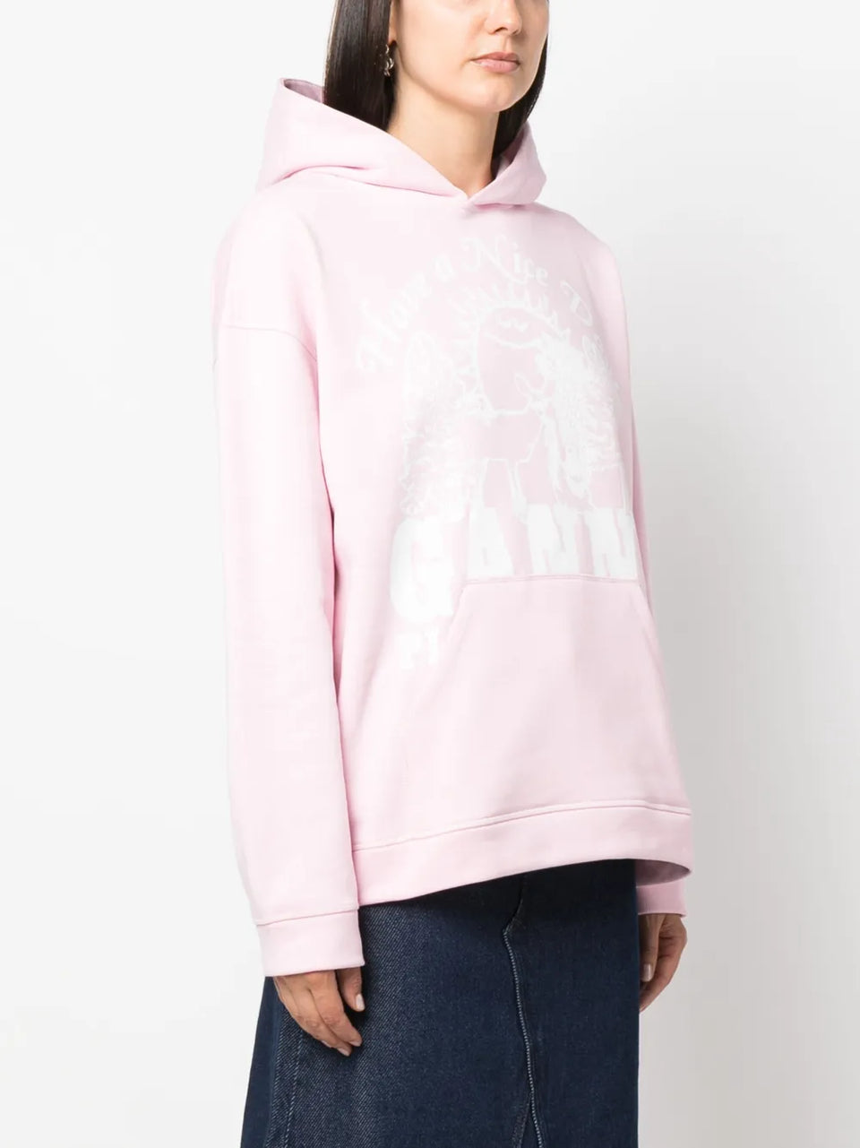 logo-print organic cotton Hoodie