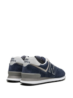 574 logo-patch suede sneakers