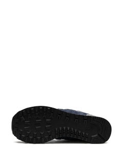 574 logo-patch suede sneakers