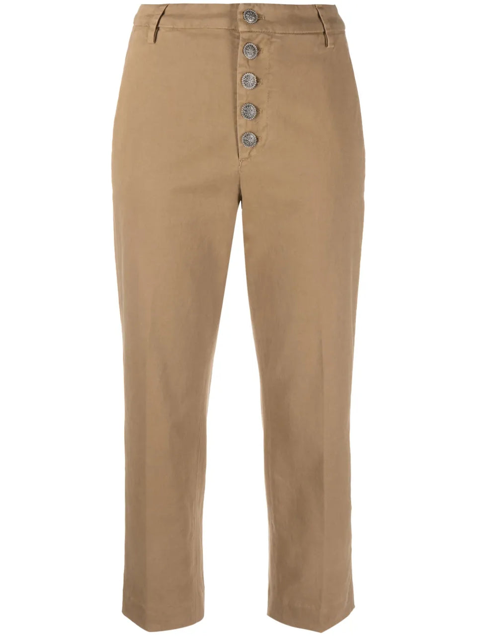 straight-leg cropped trousers