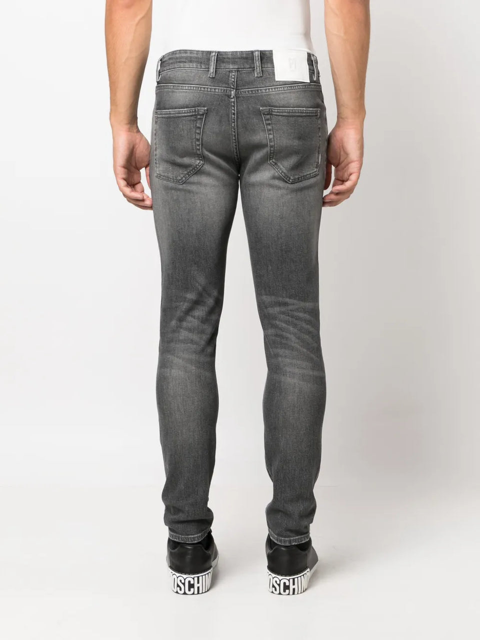 mid-rise slim-cut jeans