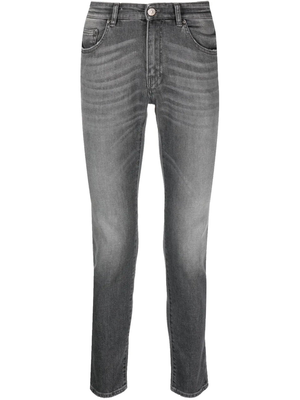 mid-rise slim-cut jeans