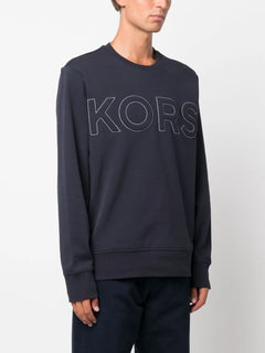 logo-embossed crew-neck sweatshirt