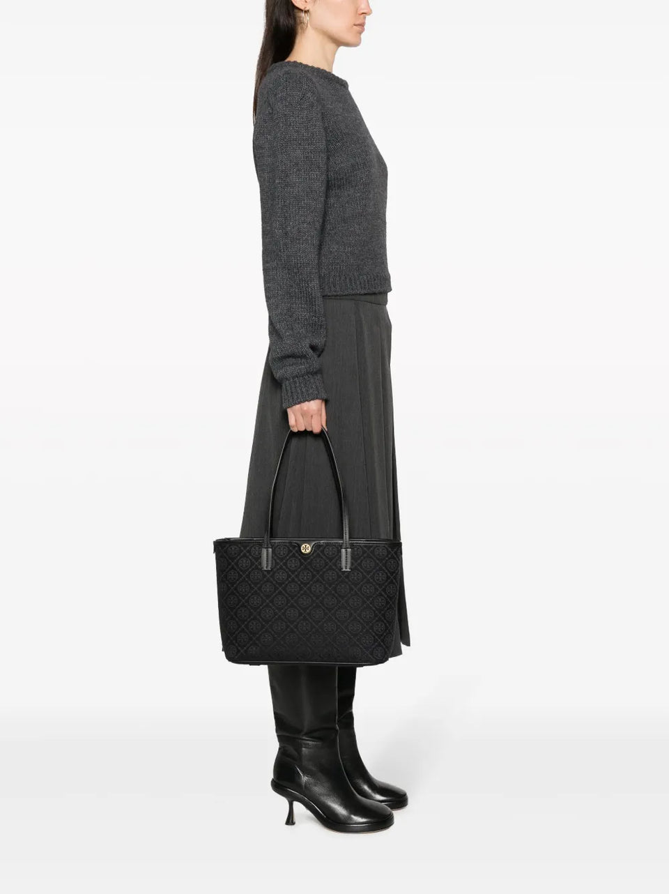 small T Monogram zip tote bag