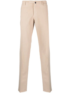 pleat-detailing cotton chinos