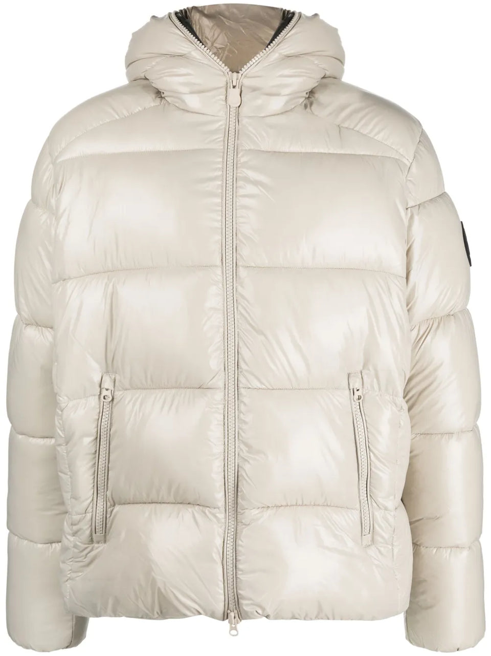 logo-patch puffer jacket
