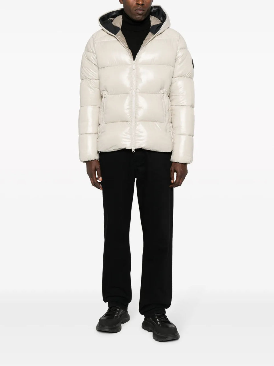 logo-patch puffer jacket