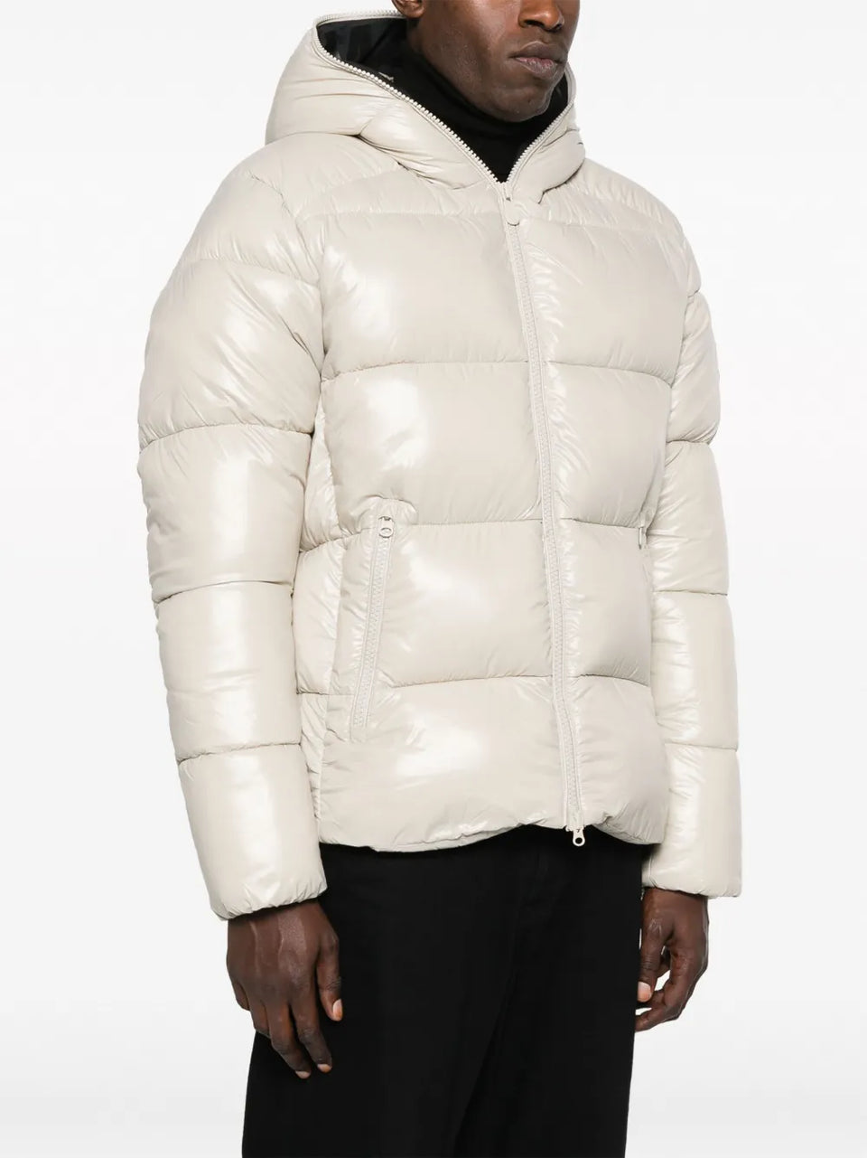 logo-patch puffer jacket
