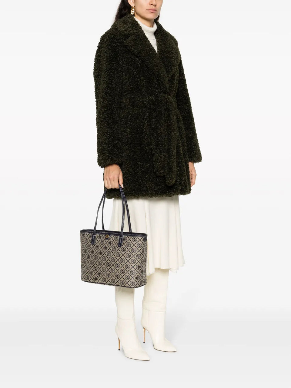 small T Monogram zip tote bag