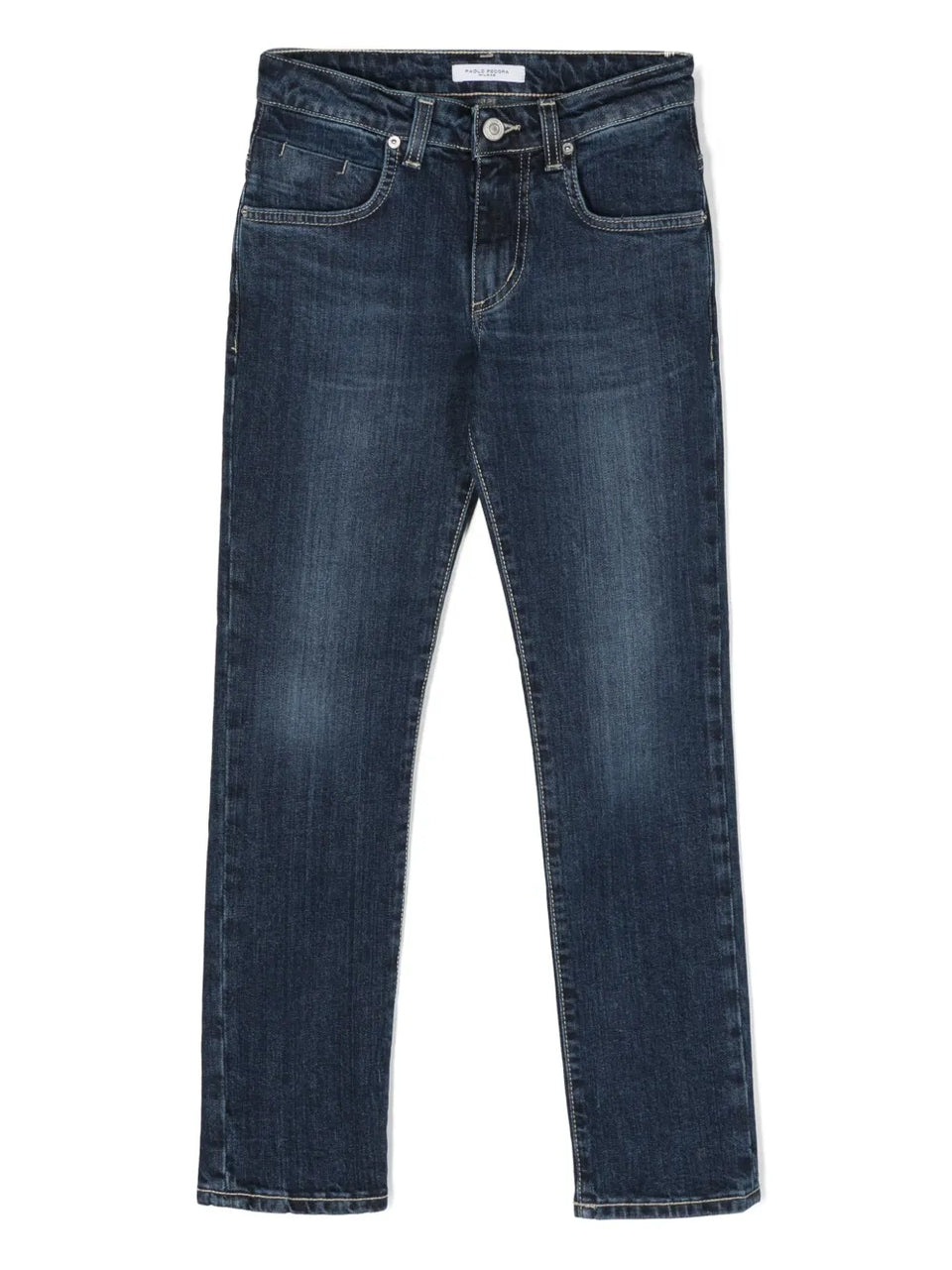 mid-rise slim-cut jeans