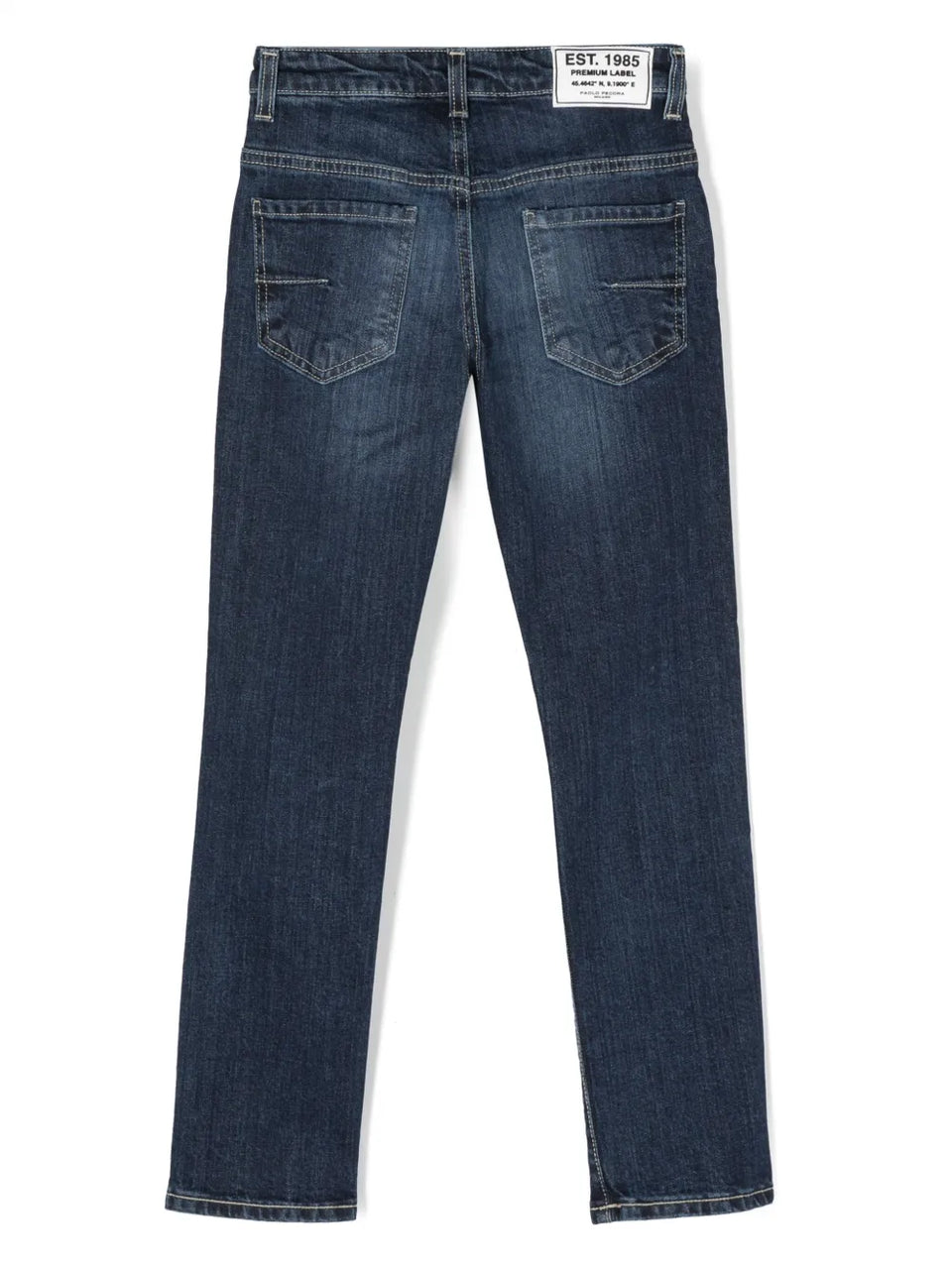 mid-rise slim-cut jeans