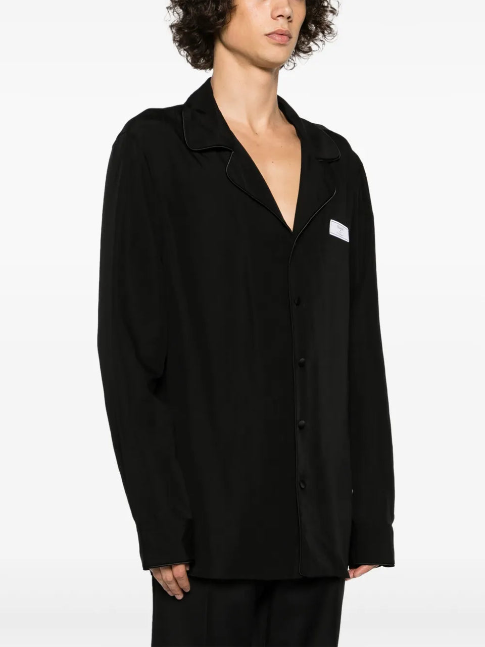 logo-patch long sleeve shirt