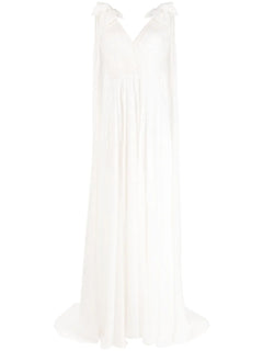 Alma pleated sequin bridal gown