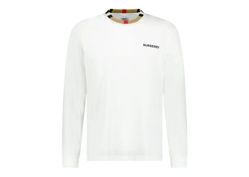 Burberry Long Sleeve Icon T-Shirt White