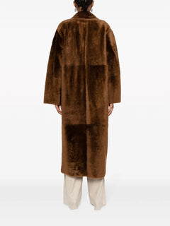 notched-lapels double-breasted coat