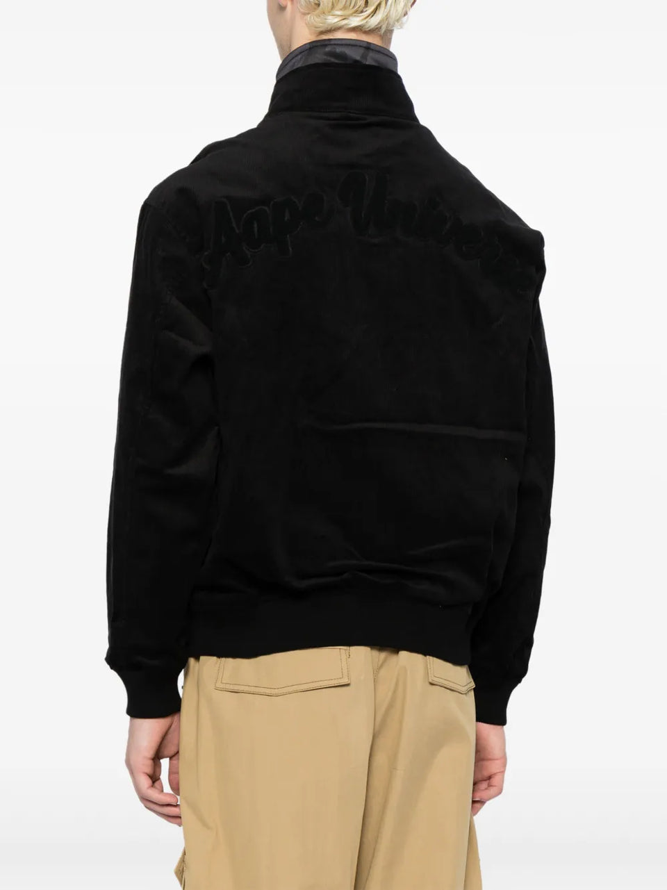 logo-patch cotton bomber jacket