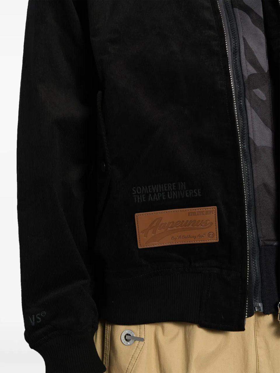 logo-patch cotton bomber jacket