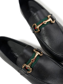 horsebit-detail leather mocassins