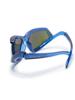 shield-frame mirrored sunglasses