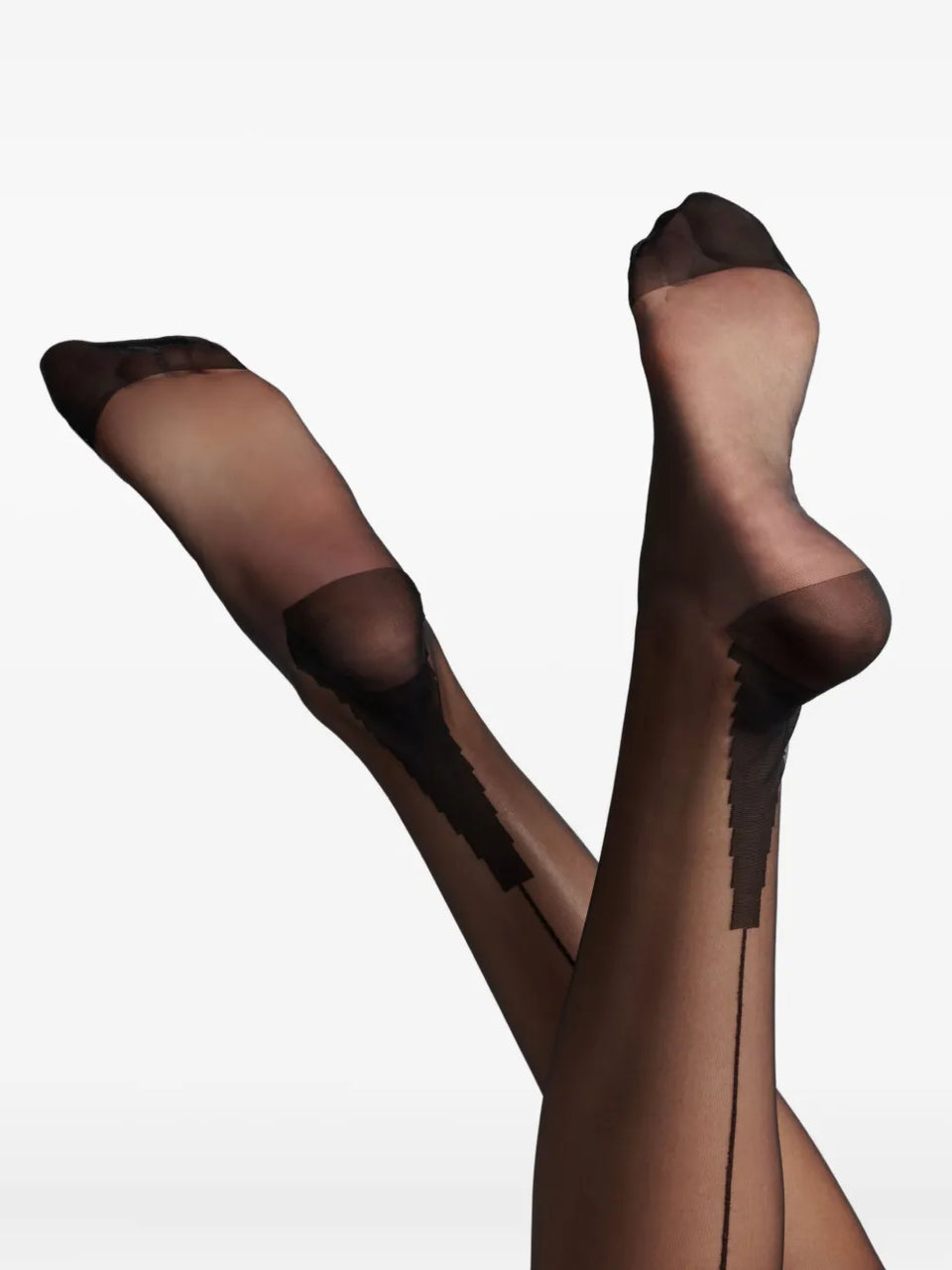 logo-intarsia semi-sheer stockings
