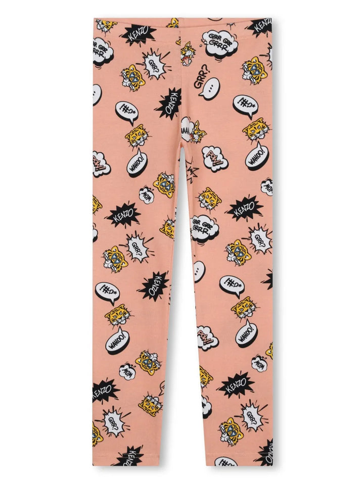 tiger-print jersey leggings