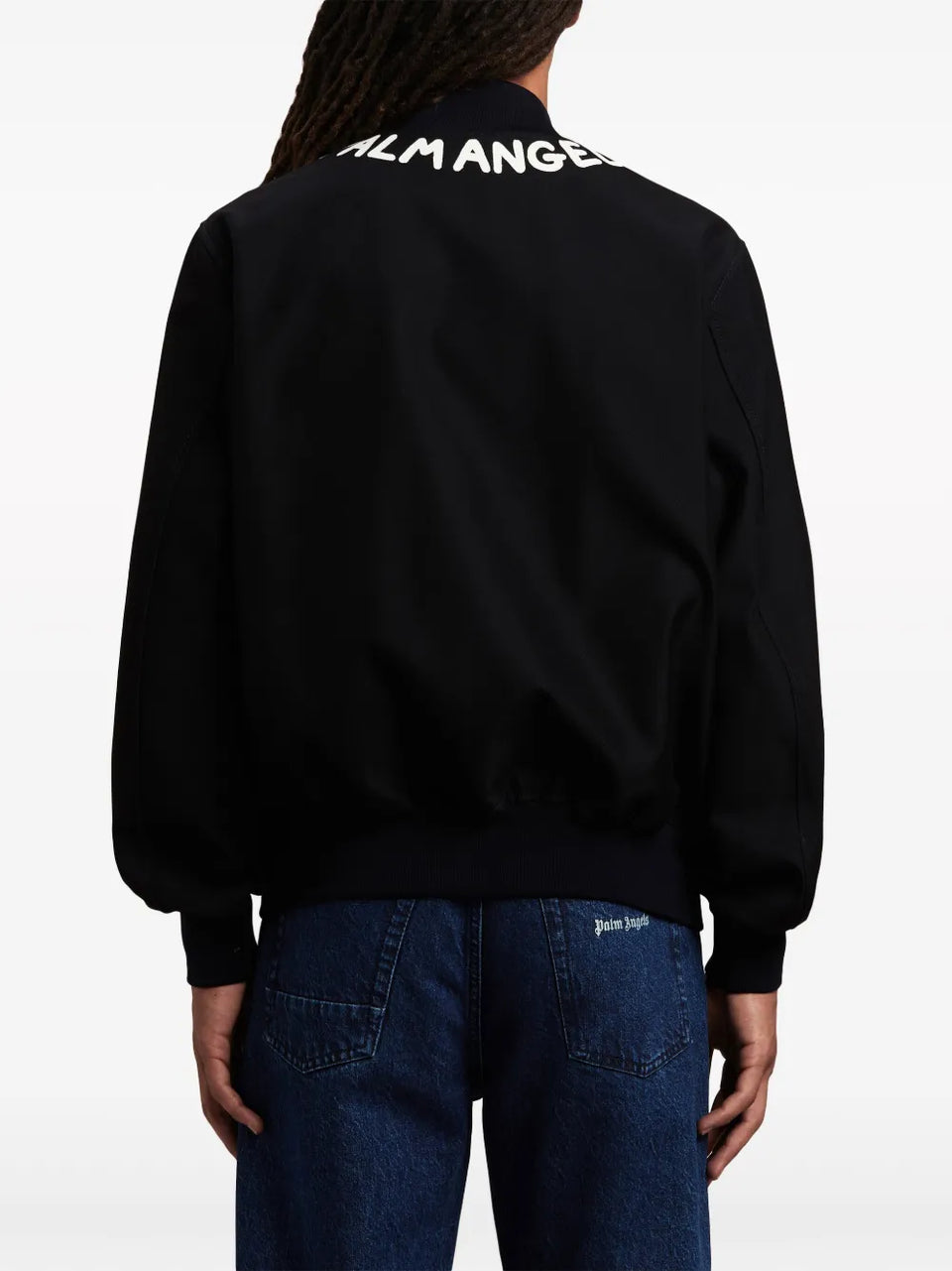 logo-print bomber jacket