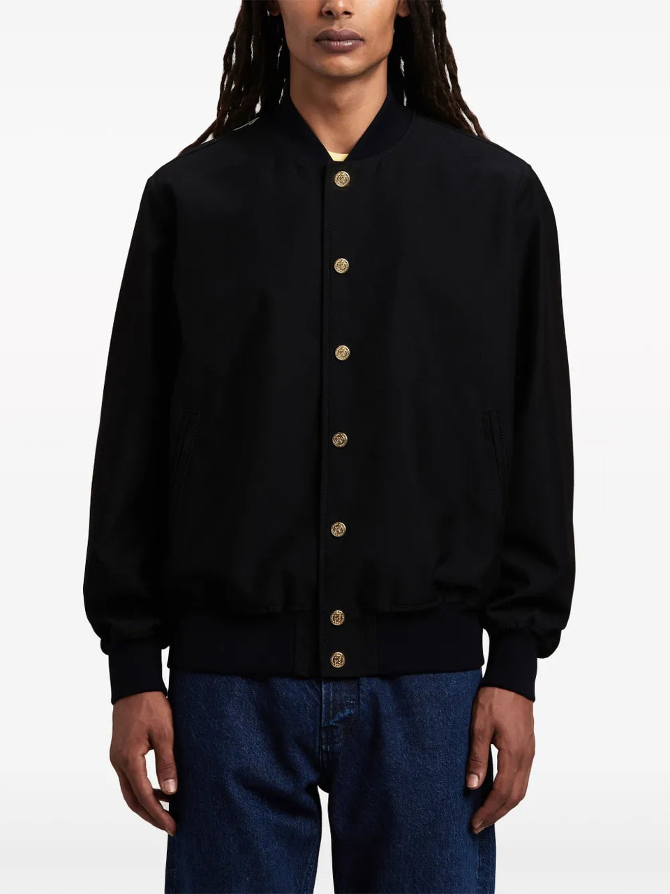 logo-print bomber jacket