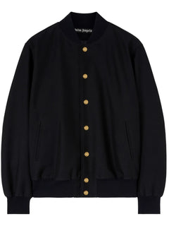 logo-print bomber jacket