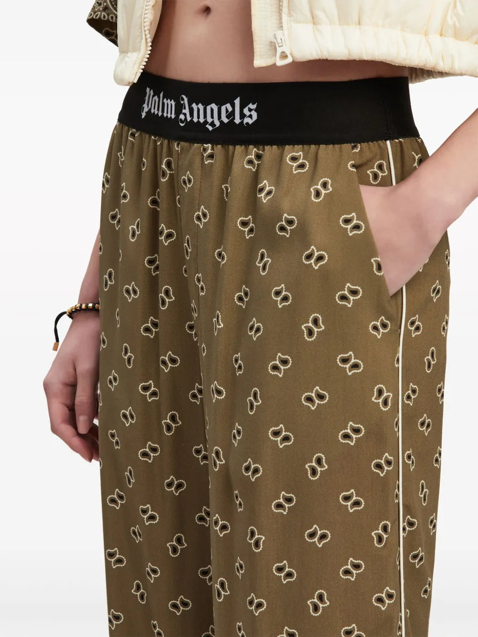 Paisley-Print Straight-Leg Trousers