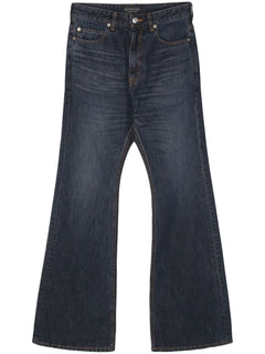 high-waisted bootcut jeans