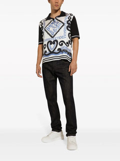 logo-plaque straight-leg jeans