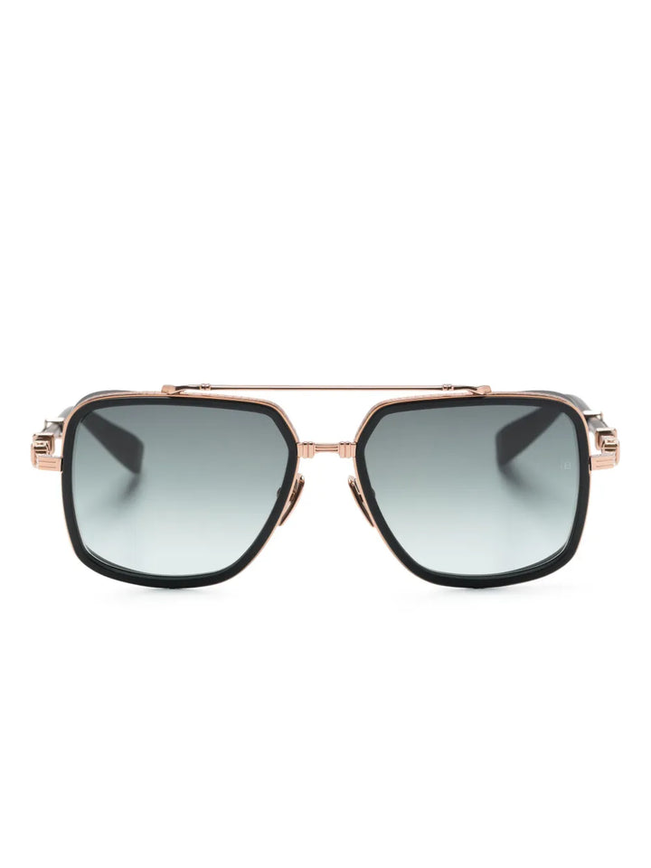 BPS 108E square-frame logo-engraved sunglasses