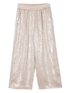 sequin-embellished wide-leg trousers
