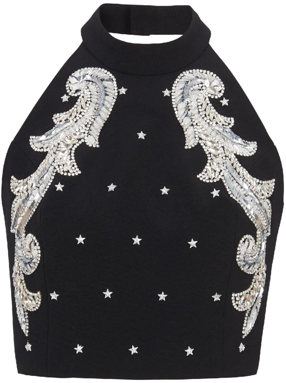 Baroque embroidered crop top
