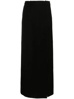 slit tailored maxi skirt