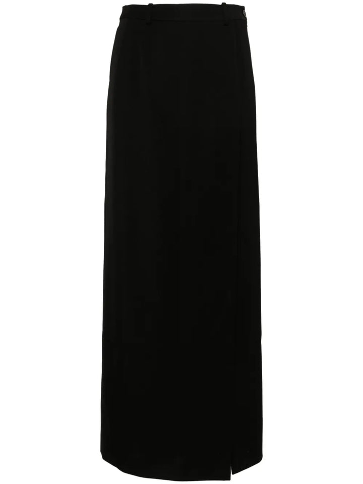 slit tailored maxi skirt