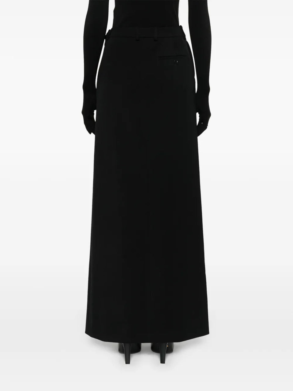 slit tailored maxi skirt