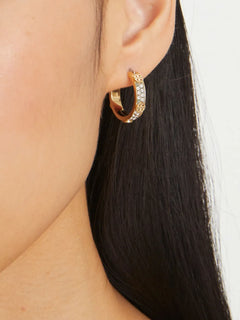 small Miller crystal hoop earrings