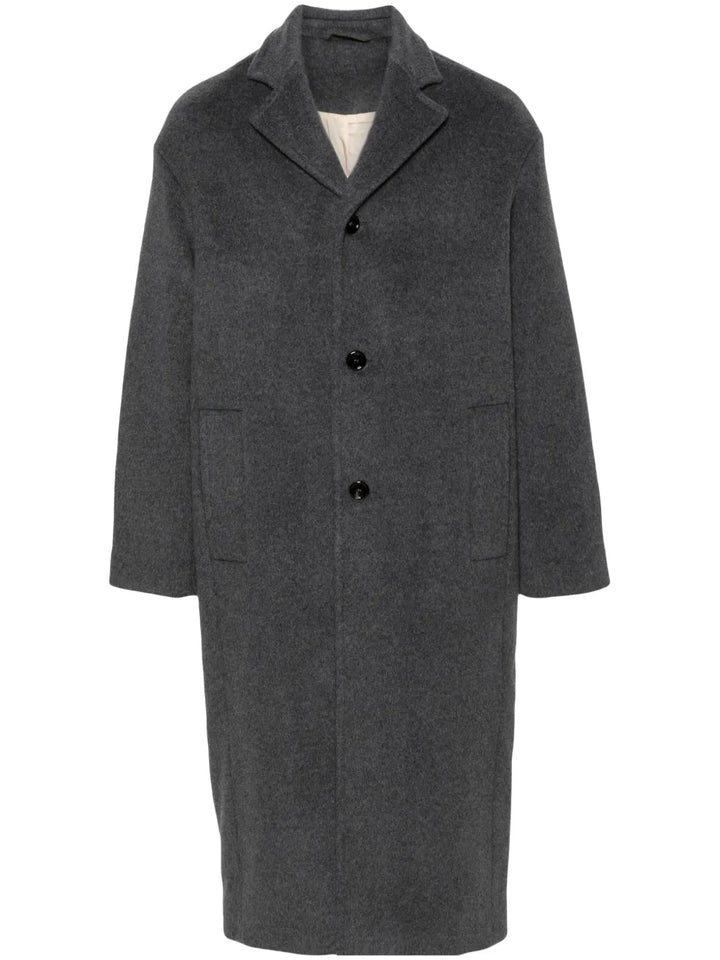 notched-lapels single-breasted coat