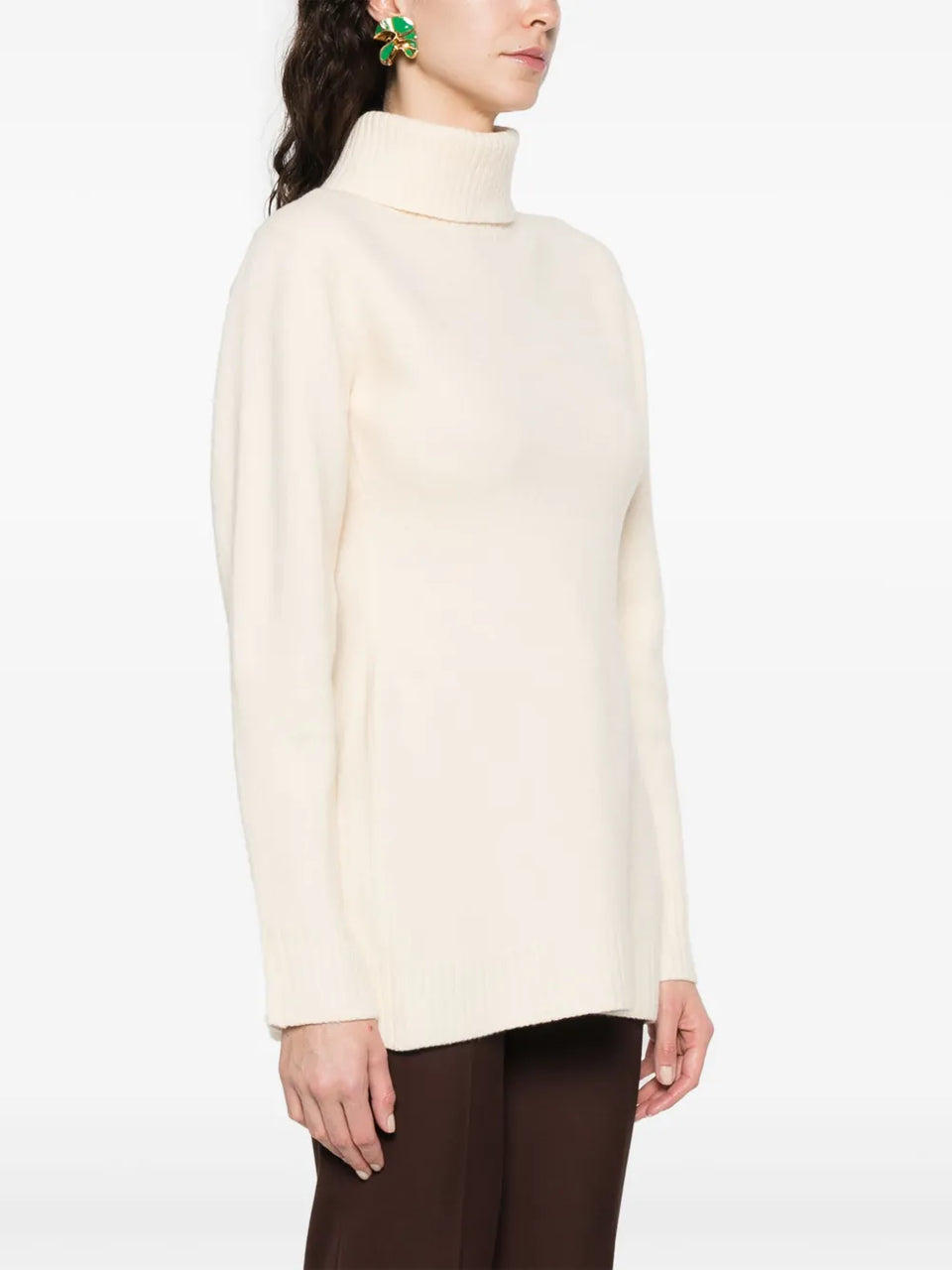 roll-neck wool jumper