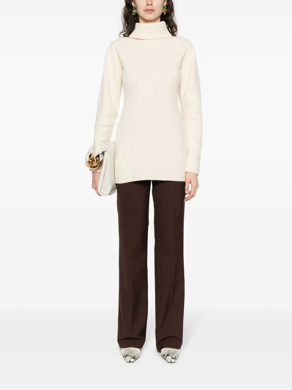 roll-neck wool jumper