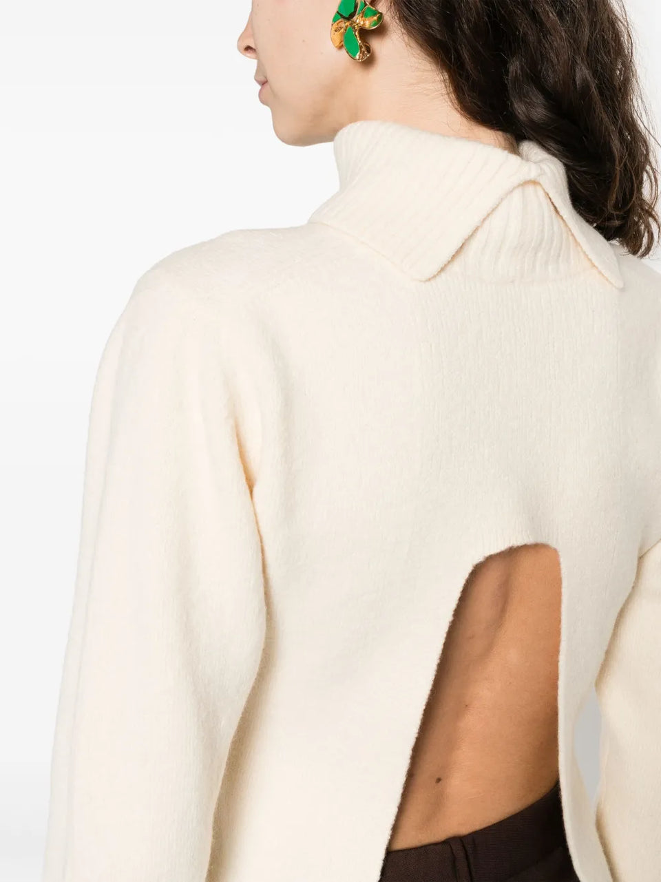 roll-neck wool jumper